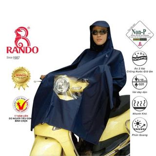 Áo Mưa Poncho Vải Best Kiếng - Thương hiệu Rando, chính hãng, cao cấp - APNS-26