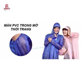 Áo Mưa Dây Kéo Trong Màu - Thương hiệu Rando, chính hãng, cao cấp - APPC-09 (Giao màu ngẫu nhiên)