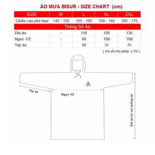 Áo Mưa Bisur - Thương hiệu Rando, chính hãng, cao cấp - APNS-23 (Giao màu ngẫu nhiên)