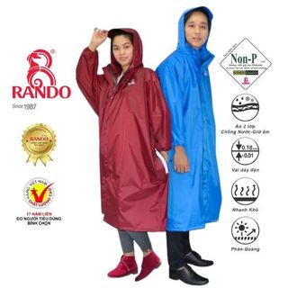 Áo Mưa Bisur Dây Kéo - Thương hiệu Rando, chính hãng, cao cấp - APNS-33 (Giao màu ngẫu nhiên)