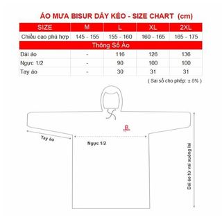 Áo Mưa Bisur Dây Kéo - Thương hiệu Rando, chính hãng, cao cấp - APNS-33 (Giao màu ngẫu nhiên)