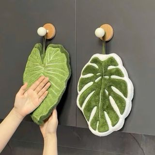 Khăn lau tay hình lá cây decor nhà cửa màu sắc tươi mát