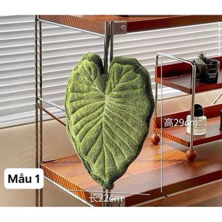 Khăn lau tay hình lá cây decor nhà cửa màu sắc tươi mát