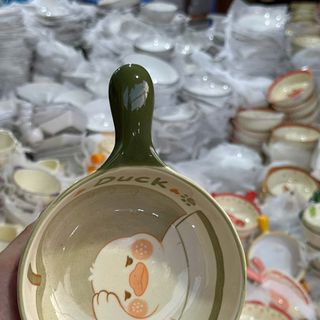 Bát Sứ Tay Cầm Họa Tiết Con Vịt (THÙNG 48C)