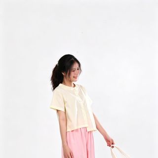 Impéris Fashion | Quần Suông Ống Bí Hồng Pastel Freesize