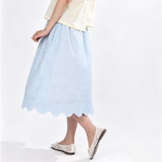Impéris Fashion | Chân Váy Caro Xanh Lượn Sóng Freesize