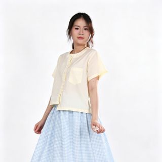 Impéris Fashion | Chân Váy Caro Xanh Lượn Sóng Freesize
