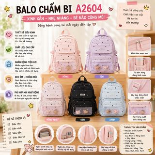 🎀 BALO 2604 DÁNG LỚN HỌA TIẾT NGÔI SAO – XINH XẮN, TIỆN DỤNG CHO NÀNG