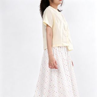 Impéris Fashion | Chân Váy Chấm Bi Lượn Sóng Freesize