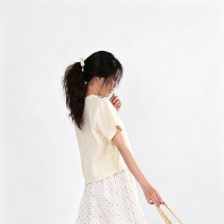 Impéris Fashion | Chân Váy Chấm Bi Lượn Sóng Freesize