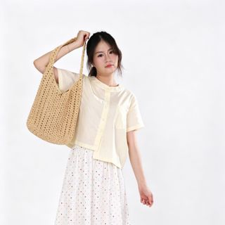 Impéris Fashion | Chân Váy Chấm Bi Lượn Sóng Freesize