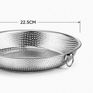 RỔ INOX LỖ 1 QUAI 22,5cm (T200)