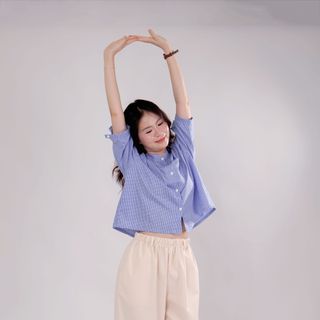 Impéris Fashion | Áo Sơ Mi Caro Lượn Sóng Freesize