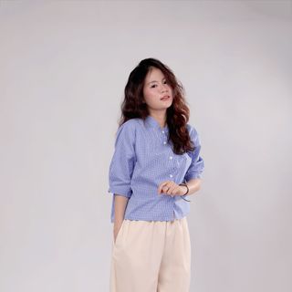 Impéris Fashion | Áo Sơ Mi Caro Lượn Sóng Freesize