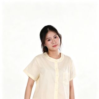 Impéris Fashion | Áo Sơ Mi Cotton Lệch Tà Freesize
