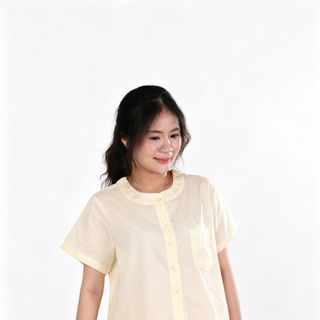 Impéris Fashion | Áo Sơ Mi Cotton Lệch Tà Freesize