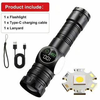 ĐÈN PIN SẠC USB BLACKON MÀN HÌNH LED COB ĐA NĂNG