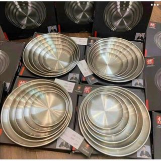 BỘ 5 ĐĨA INOX BẠC (T200)