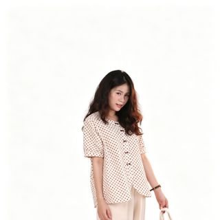 Impéris Fashion | Áo Chấm Bi Lượn Sóng Freesize