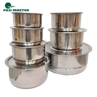 Bộ 7 Nồi Inox Không Quai Fuji Master FJM-1322 - Bền Bỉ, Truyền Nhiệt Đều, Dễ Vệ Sinh