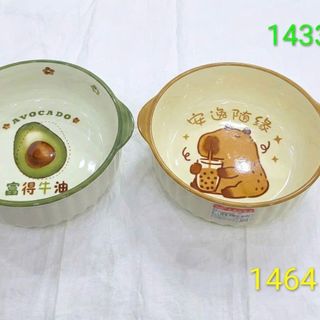 Bát sứ ăn cơm cute 2 tai (THÙNG 72C)