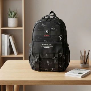 🎯 BALO SIJINIAO BAG A0679 – In chữ cá tính, form rộng, chuẩn phong cách học sinh