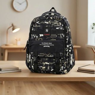 🎯 BALO SIJINIAO BAG A0679 – In chữ cá tính, form rộng, chuẩn phong cách học sinh