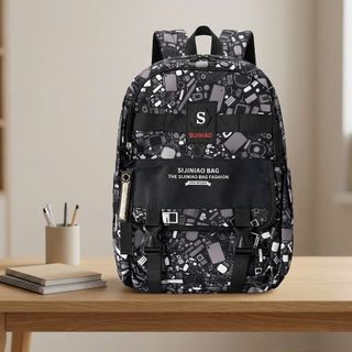 🎯 BALO SIJINIAO BAG A0679 – In chữ cá tính, form rộng, chuẩn phong cách học sinh
