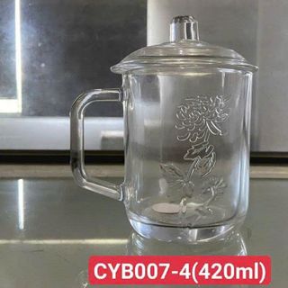 LY THỦY TINH QUAI CẦM CÓ NẮP ĐẬY CYB07 – 420ML (T36)