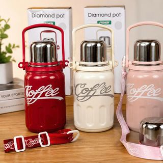 BÌNH GIỮ NHIỆT INOX 900ml COFFEE CÓ QUAI XÁCH (T40)