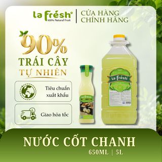 Nước Cốt Chanh Không Đường LaFresh 650ml | 97% Chanh | Nguyên Liệu Pha Chế & Nấu Ăn F&B