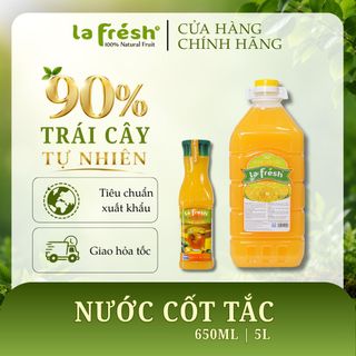 Nước Cốt Tắc LaFresh Đà Lạt 650ml | Cốt Tắc 97% | Nguyên Liệu Pha Chế F&B