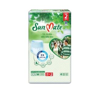 Tả Quần Người Lớn Sunmate SOFT Mềm Mại size M18 ( Vòng Bụng 60 - 90cm ) Bao 4 gói x 18 miếng