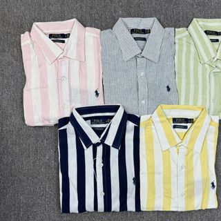 LINEN SỌC POLO tay dài  NAM. Chất vải 100% linen tưng - ko pha - mềm.