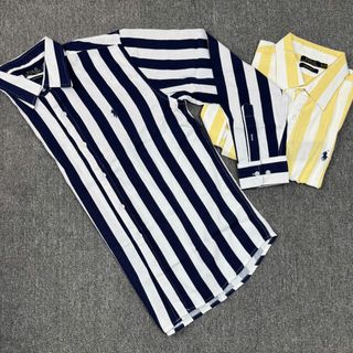 LINEN SỌC POLO tay dài  NAM. Chất vải 100% linen tưng - ko pha - mềm.
