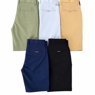KAKI SHORT NAM.  Chất liệu cotton pha spandex cao cấp, co giãn nhẹ 4 chiều, mềm mại, thoáng mát.  Form Slim Fit ôm vừa vặn.