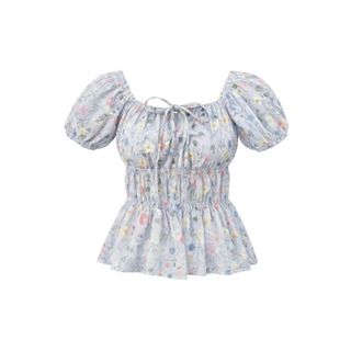 Sỉ Áo Babydoll Hoa Nhí Cổ Vuông Bo Chun - Sẵn Kho SLL Giá Tận Xưởng A17