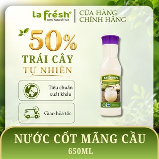 Nước Cốt Mãng Cầu Xiêm LaFresh Đà Lạt 650ml | 50% Thịt Mãng Cầu | Nguyên Liệu Pha Chế F&B