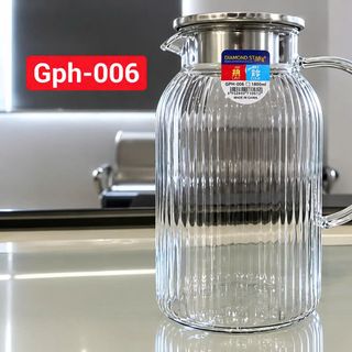BÌNH NƯỚC THỦY TINH CHỊU NHIỆT 1.5L DMGPH-006 (T24)