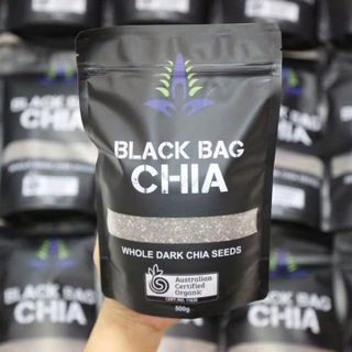 Hạt Chia Đen Úc Black Bag, Hạt Chia Hữu Cơ Chuẩn Organic Chất Lượng, Ăn Kiêng Giảm Cân Đẹp Dáng Túi Zip 450g