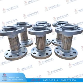 Khớp nối mềm nối bích, khớp nối mềm DN100, khớp nối chống rung 2 đầu mặt bích, khớp nối mềm công nghiệp, mặt bích inox 304