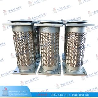 Khớp nối mềm nối bích, khớp nối mềm DN100, khớp nối chống rung 2 đầu mặt bích, khớp nối mềm công nghiệp, mặt bích inox 304
