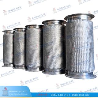 Khớp nối mềm nối bích, khớp nối mềm DN100, khớp nối chống rung 2 đầu mặt bích, khớp nối mềm công nghiệp, mặt bích inox 304