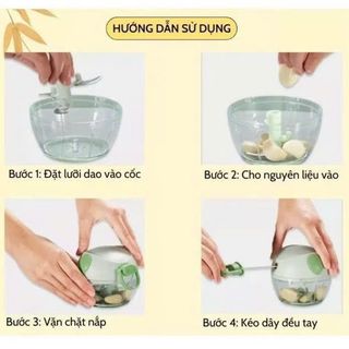 Dụng Cụ Xay Tỏi Ớt Mini Cầm Tay Đa Năng Hình Heo