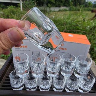BỘ 12 LY UỐNG RƯỢU STRONG WINE CUP ĐÁY DÀY (T24)