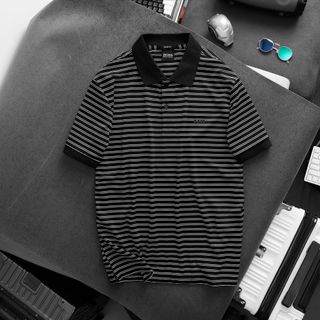 Polo sọc BOSS.  Chất vải rayon mềm - mát - co giãn nhiều.