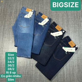 BIGSIZE  JEANS LC  co giãn , slim.