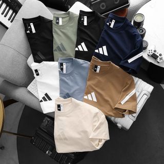 Áo thun nam.   Chất liệu: cotton lạnh dệt loại tốt, độ giãn khá, sợi vải bền đẹp.