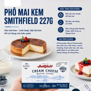 Phô mai kem Smithfiled 227g - Thùng 36 gói
