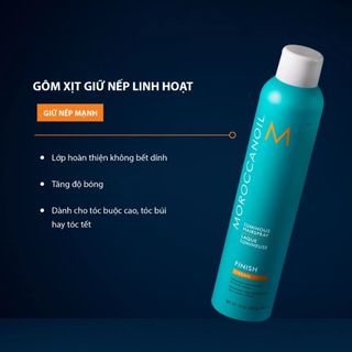 Gôm xịt tóc Moroccanoil Luminous Hair Spray Strong chính hãng - Giữ nếp mạnh, Không để lại vẩy trắng, Dễ gội rửa